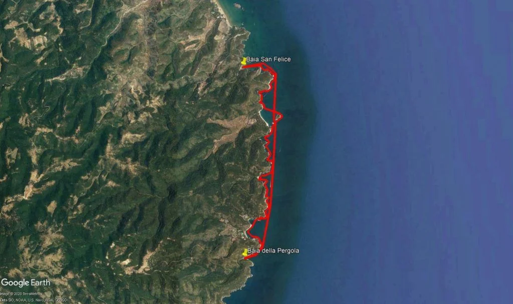 kayak tour map puglia gargano