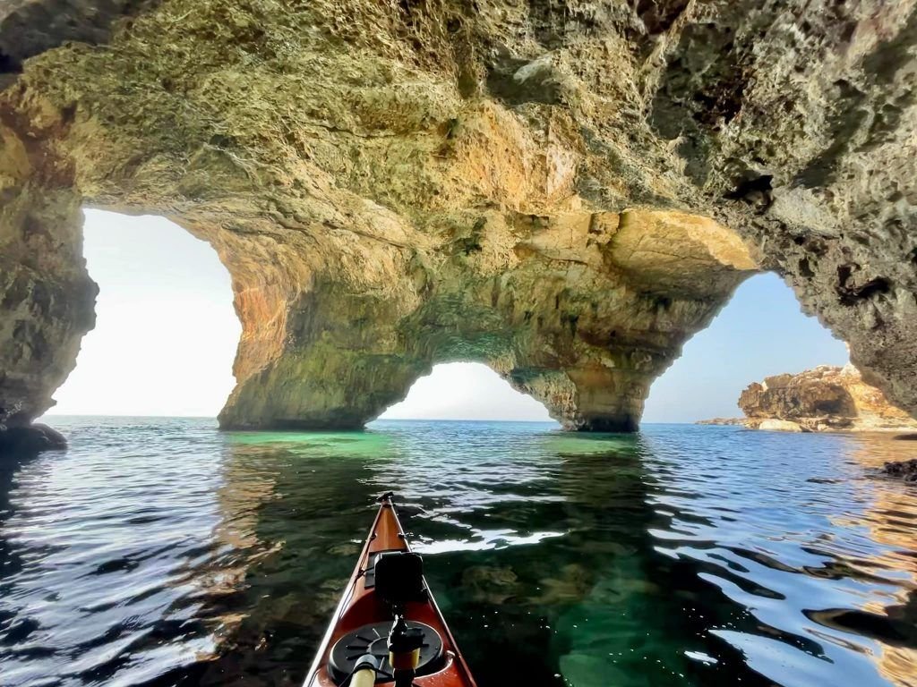 Salento in canoa: Grotta delle Tre Porte